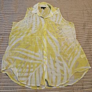 Lane Bryant Light Yellow Tank Top Size 20
